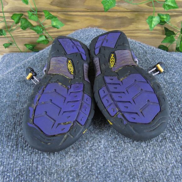 KEEN Gladiator Newport Girl Y 2 Medium Sandal Purple Synthetic Drawstring - Picture 6 of 6